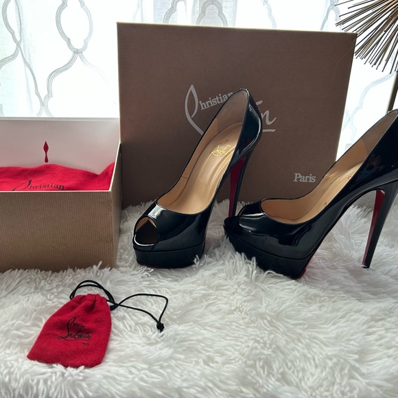 Christian Louboutin Lady Peep Heels - Picture 6 of 9
